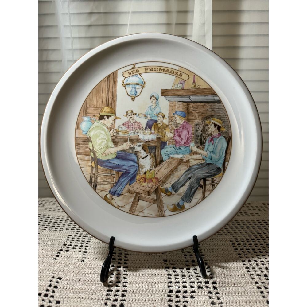 Philippe Deshoulieres Limoges France “Le Fromages” Cheese Plate 10 1/2”